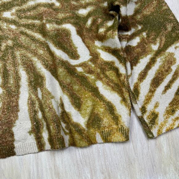 Gilded Intent Buckle Crew Neck Boho Cozy Knit Tie Dye Soft Pullover Sweater LG - Picture 9 of 16